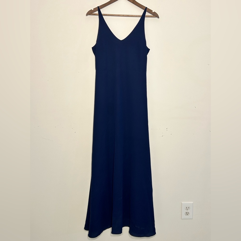 Dailylook Navy Blue V-Neck Maxi Dress Size Small